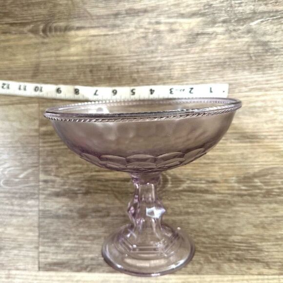 Vintage early American pattern glass  pedestal dish - Picture 4 of 8